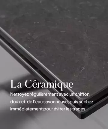 Entretien de la table basse design en céramique